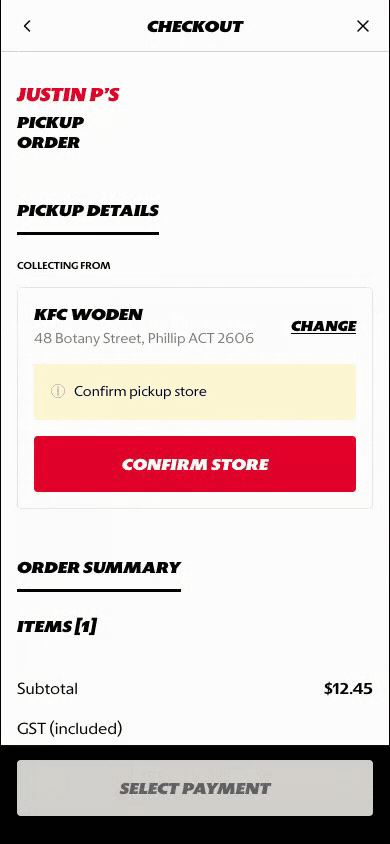 Signed-in checkout journey
